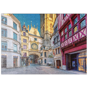 Darstellung des Puzzle Motivs Die Gros-Horloge (Große Uhr), Rouen, Normandie, Frankreich - Puzzleteile: 200