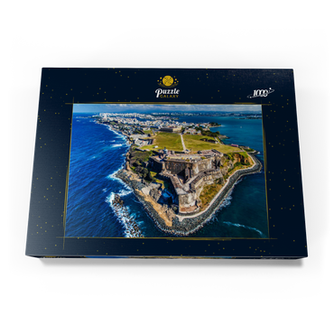 Luftaufnahme des Castillo San Felipe del Morro in Old San Juan, Puerto Rico 1000 Puzzle Schachtel Ansicht3