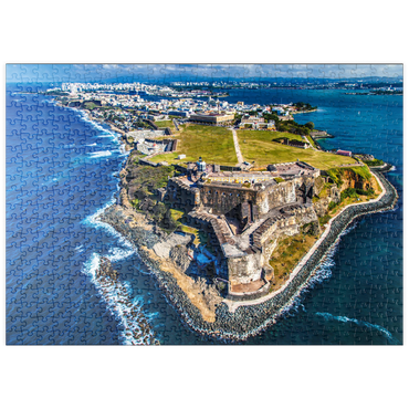 puzzleplate Luftaufnahme des Castillo San Felipe del Morro in Old San Juan, Puerto Rico 500 Puzzle