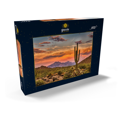 Sonnenuntergang in der Sonoran-Wüste bei Phoenix, Arizona 1000 Puzzle Schachtel Ansicht2