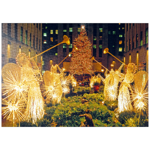puzzleplate Rockefeller Center zur Weihnachtszeit, New York City, New York, USA 1000 Puzzle