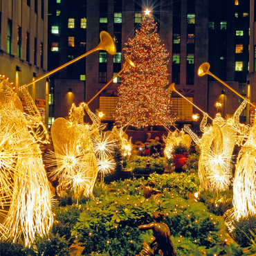 Rockefeller Center zur Weihnachtszeit, New York City, New York, USA 1000 Puzzle 3D Modell
