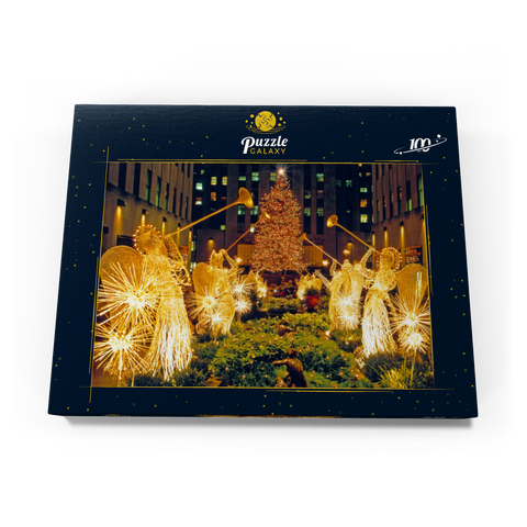 Rockefeller Center zur Weihnachtszeit, New York City, New York, USA 100 Puzzle Schachtel Ansicht3