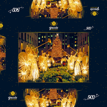 Rockefeller Center zur Weihnachtszeit, New York City, New York, USA 500 Puzzle Schachtel 3D Modell