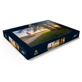 Darstellung des Puzzle Motivs Niederen Großteich bei Bärnsdorf bei Sonnenaufgang - Puzzleteile: 200