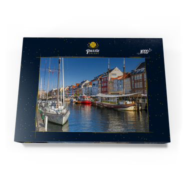 Boote am Stichkanal Nyhavn im Stadtteil Frederiksstaden 1000 Puzzle Schachtel Ansicht3