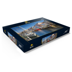 Alternative Darstellung des Puzzle-Motivs Boote am Stichkanal Nyhavn im Stadtteil Frederiksstaden – Puzzleteile: 200