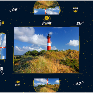 Leuchtturm von Hörnum, Insel Sylt, Schleswig-Holstein, Deutschland 100 Puzzle Schachtel 3D Modell