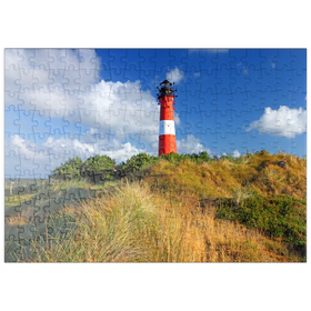 Darstellung des Puzzle Motivs Leuchtturm von Hörnum, Insel Sylt, Schleswig-Holstein, Deutschland - Puzzleteile: 200