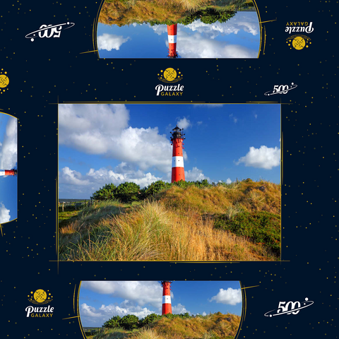 Leuchtturm von Hörnum, Insel Sylt, Schleswig-Holstein, Deutschland 500 Puzzle Schachtel 3D Modell