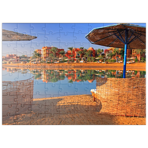 puzzleplate Lagunenstrand bei Hurghada, Rotes Meer, Ägypten 100 Puzzle