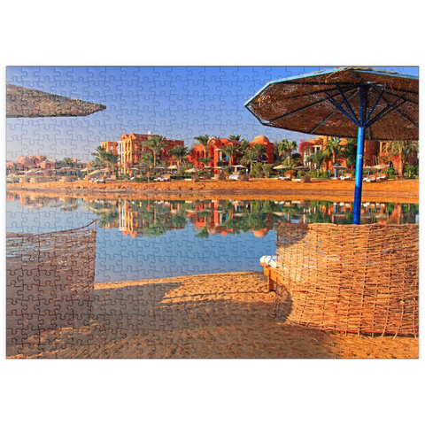 puzzleplate Lagunenstrand bei Hurghada, Rotes Meer, Ägypten 500 Puzzle