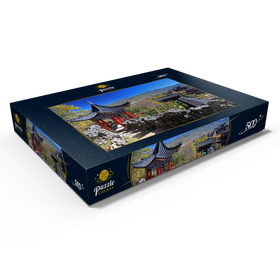 Alternative Darstellung des Puzzle-Motivs Aussichtspavillon über der Residenz der Naxi Herrscher Mu – Puzzleteile: 500