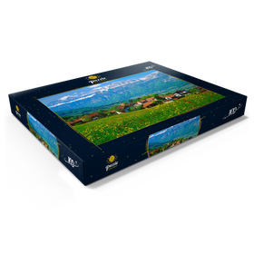 Darstellung des Puzzle Motivs Kleinberg bei Flums gegen Churfirsten, Kanton St. Gallen, Schweiz - Puzzleteile: 100