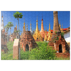 Darstellung des Puzzle Motivs Shwe-Indein-Pagode, Myanmar - Puzzleteile: 200