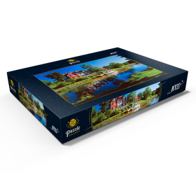 Alternative Darstellung des Puzzle-Motivs Göta Hotel am Göta Kanal, Borensberg, Östergötland, Schweden – Puzzleteile: 1000