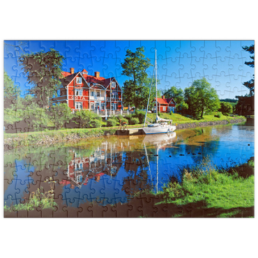 puzzleplate Göta Hotel am Göta Kanal, Borensberg, Östergötland, Schweden 200 Puzzle