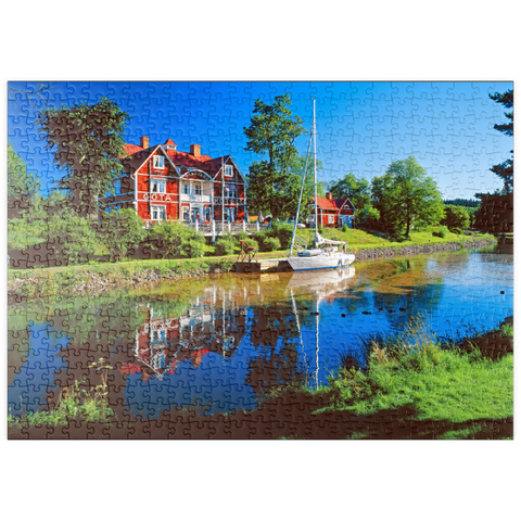 puzzleplate Göta Hotel am Göta Kanal, Borensberg, Östergötland, Schweden 500 Puzzle