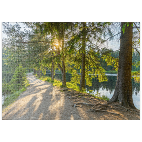 Darstellung des Puzzle Motivs Fichtelsee mit dem Naturwaldreservat Fichtelseemoor - Puzzleteile: 500