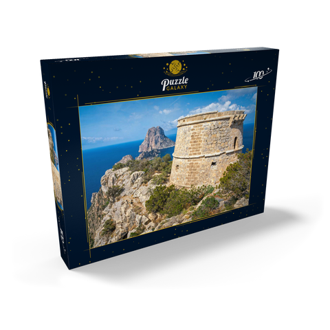 Torre de Savinar mit Blick zu den Inseln Es Vedranell und Es Vedra - Ibiza, 100 Puzzle Schachtel Ansicht2