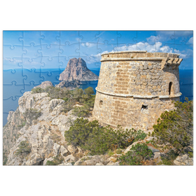 Darstellung des Puzzle Motivs Torre de Savinar, Ibiza - Puzzleteile: 100
