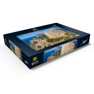 Torre de Savinar mit Blick zu den Inseln Es Vedranell und Es Vedra - Ibiza, 500 Puzzle Schachtel Ansicht1
