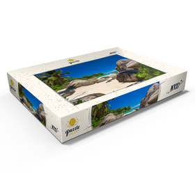 Alternative Darstellung des Puzzle-Motivs Granitfelsen am Carana Beach, Seychellen – Puzzleteile: 1000