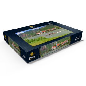 Alternative Darstellung des Puzzle-Motivs Personenfähre auf der Donau bei Rossatz-Arnsdorf, Österreich – Puzzleteile: 1000