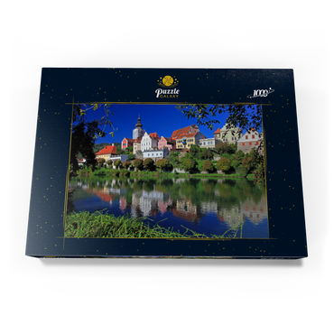 Blick über die Mur nach Frohnleiten, Steiermark, Österreich 1000 Puzzle Schachtel Ansicht3
