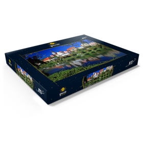 Darstellung des Puzzle Motivs Blick über die Mur nach Frohnleiten, Steiermark, Österreich - Puzzleteile: 100