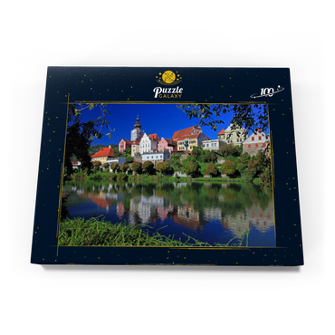Blick über die Mur nach Frohnleiten, Steiermark, Österreich 100 Puzzle Schachtel Ansicht3