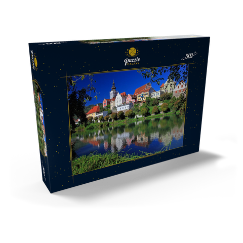 Blick über die Mur nach Frohnleiten, Steiermark, Österreich 500 Puzzle Schachtel Ansicht2
