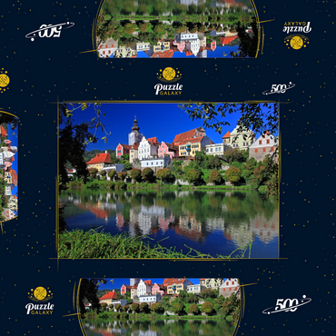 Blick über die Mur nach Frohnleiten, Steiermark, Österreich 500 Puzzle Schachtel 3D Modell