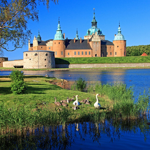 Schloss Kalmar, Smaland, Schweden 1000 Puzzle 3D Modell
