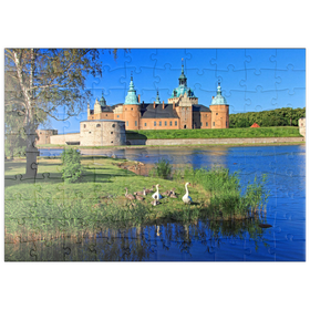 Darstellung des Puzzle Motivs Schloss Kalmar, Smaland, Schweden - Puzzleteile: 100