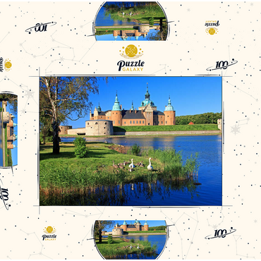 Schloss Kalmar, Smaland, Schweden 100 Puzzle Schachtel 3D Modell