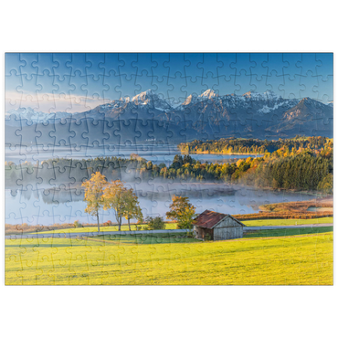puzzleplate Blick über den Forggensee bei Füssen 200 Puzzle