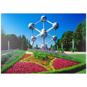 Darstellung des Puzzle-Motivs Atomium, errichtet für die Weltausstellung 1958 - Brüssel, Belgien – Puzzleteile: 1000