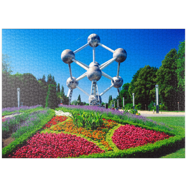 puzzleplate Atomium im Stadtteil Laeken, errichtet für die Weltausstellung 1958 - Brüssel, Belgien 1000 Puzzle