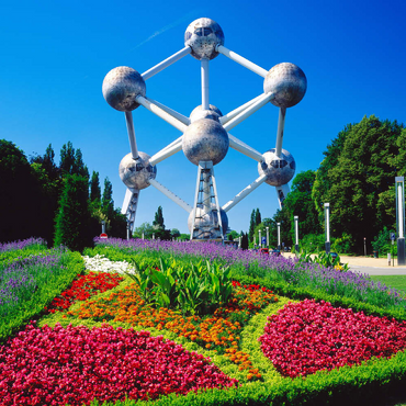 Atomium im Stadtteil Laeken, errichtet für die Weltausstellung 1958 - Brüssel, Belgien 100 Puzzle 3D Modell