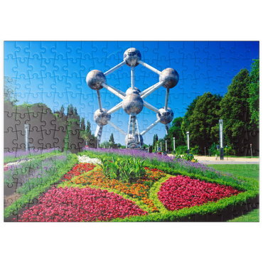 puzzleplate Atomium im Stadtteil Laeken, errichtet für die Weltausstellung 1958 - Brüssel, Belgien 200 Puzzle