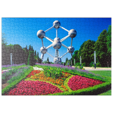 puzzleplate Atomium im Stadtteil Laeken, errichtet für die Weltausstellung 1958 - Brüssel, Belgien 500 Puzzle