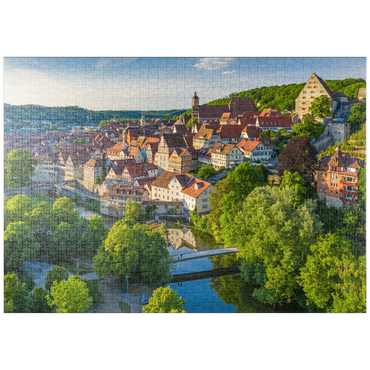 puzzleplate Blick auf die Altstadt an der Kocher 1000 Puzzle