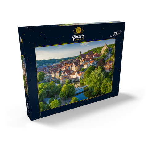 Blick auf die Altstadt an der Kocher 100 Puzzle Schachtel Ansicht2