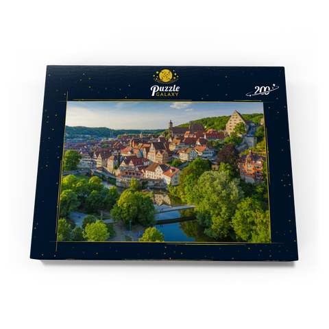 Blick auf die Altstadt an der Kocher 200 Puzzle Schachtel Ansicht3