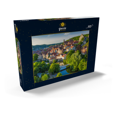 Blick auf die Altstadt an der Kocher 500 Puzzle Schachtel Ansicht2