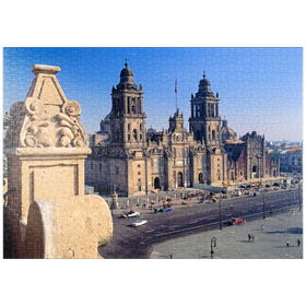 Darstellung des Puzzle Motivs Kathedrale am Zocalo im historischen Zentrum von Mexico City - Puzzleteile: 1000
