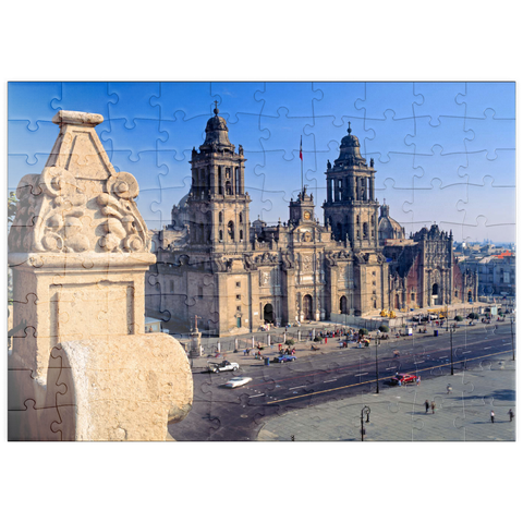puzzleplate Kathedrale am Zocalo im historischen Zentrum von Mexico City 100 Puzzle