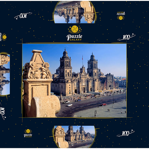 Kathedrale am Zocalo im historischen Zentrum von Mexico City 100 Puzzle Schachtel 3D Modell