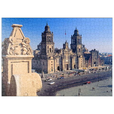 puzzleplate Kathedrale am Zocalo im historischen Zentrum von Mexico City 500 Puzzle